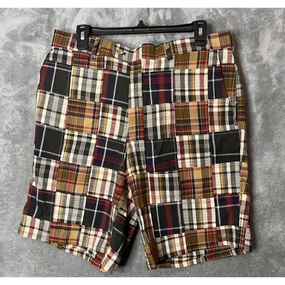 Peter Millar SZ 34 100% Cotton Madras Patchwork Lightweight Casual Shorts